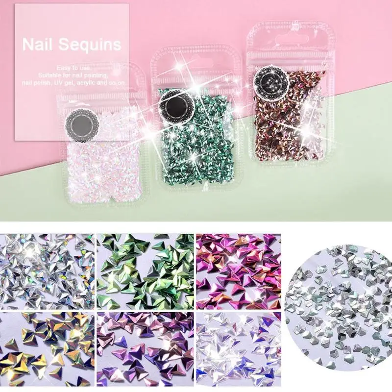 2.5 g DIY Glitter Drill Shiny Diamond Nail Sequin Sparkly Flakies Nail Art Decor Nail Jewelry nails jewelry accessoires new