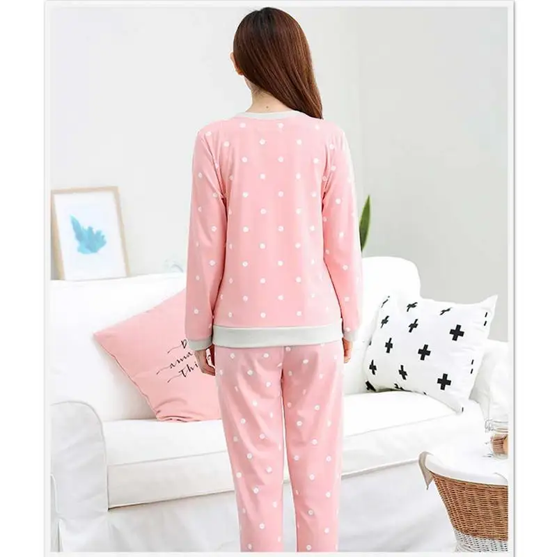 Ladies Spring Autumn Sleep Suit Sets Women