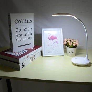 

14PCS LED Stand Desk Lamp Touch Switch Rechargeable Dimmable Reading Study Light Flexible Hose Bedroom Table Lamps Schemerlamp