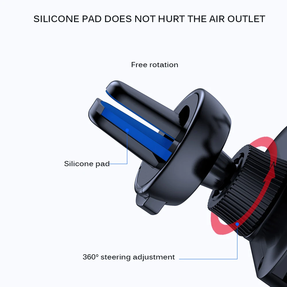 Автомобильный воздушный вентиляционный гравитационный держатель 360 градусов вращающийся регулируемый держатель телефона Подставка 4,7-6,5 дюймов смартфон аксессуары для салона автомобиля