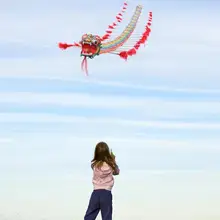 4 м Традиционный китайский дракон змея Пластик складной детей на открытом воздухе игрушки спорта для удовольствия воздушный змей дети взрослые игрушки игры