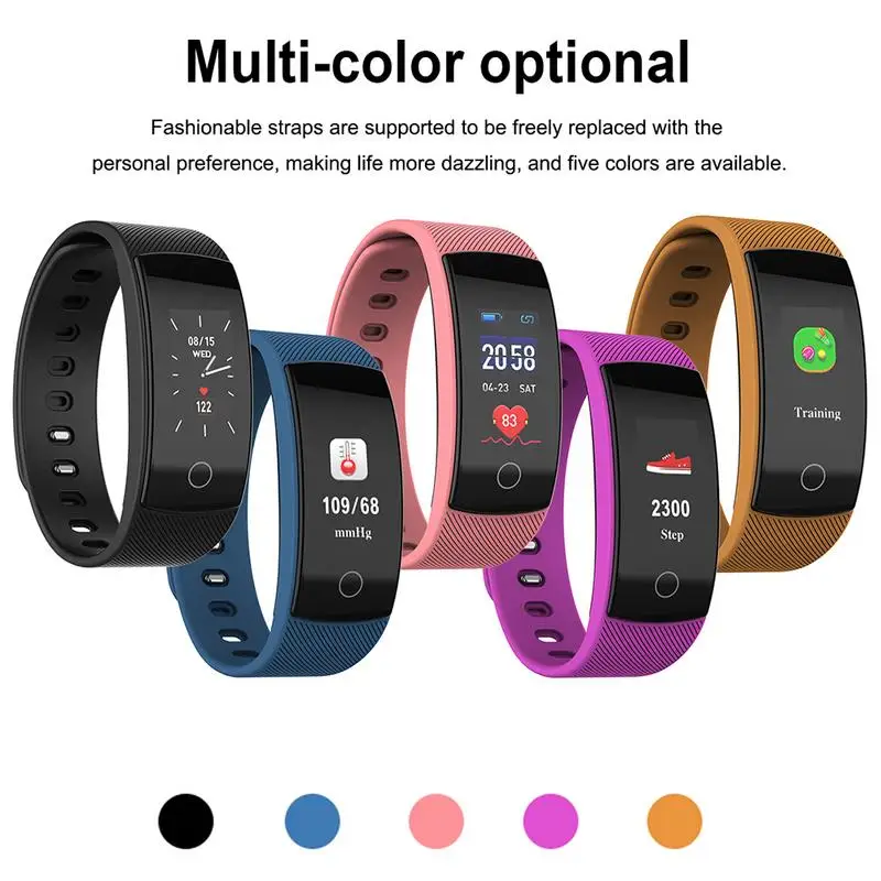 

New Color Screen Smart Bracelet Fitness Tracker Smart Watch Heart Rate Monitor Bluetooth Step Counter Sports High Quality Watch