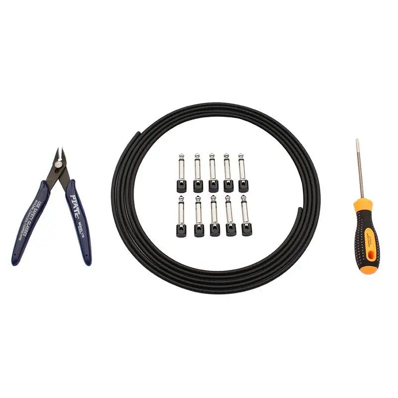 New Guitar Pedal Board Patch Cord Set DIY Effects Solderless Cable Kit Durable Effect Accessories For Stringed Instruments New Guitar Pedal Board Patch Cord Set DIY Effects Solderless Cable Kit Durable Effect Accessories For Stringed Instruments