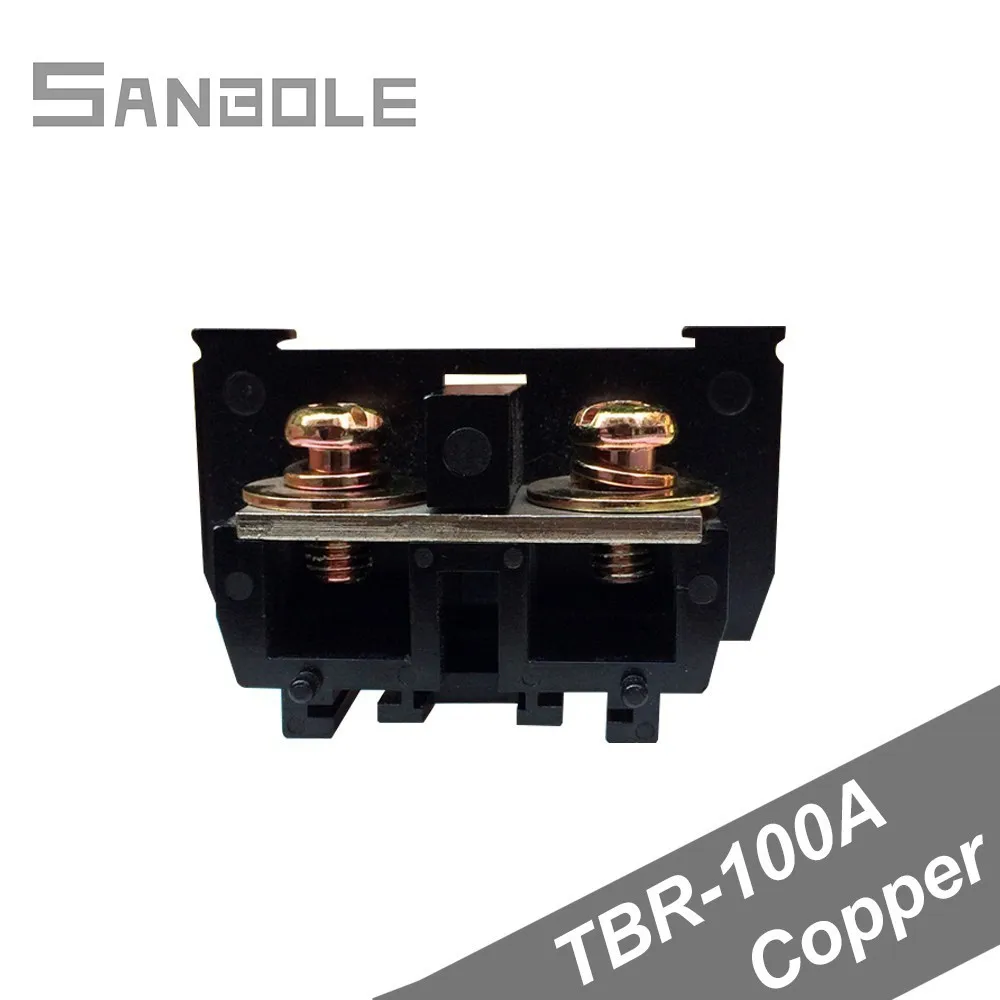 

TBR-100A Terminal blocks Group Type 100A/600V General Purpose Connection Plate Copper Connector (10PCS)