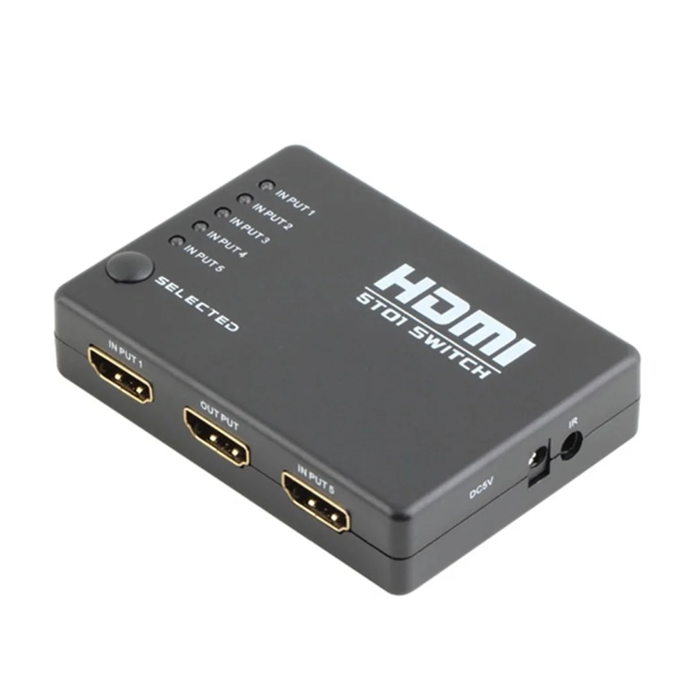 Мини 5 порты 1080 P видео HDMI коммутатор выключатель делитель с ИК пульт