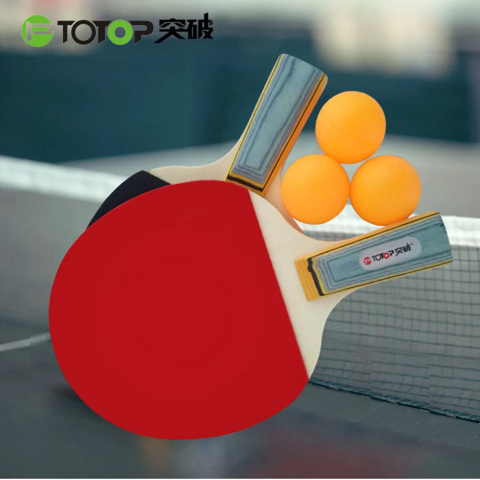تنس طاولة مضرب المبتدئين التدريب بينغ بونغ الصعود تنس طاولة مضرب مجموعة اثنين بالرصاص ثلاثة الكرة مجموعة