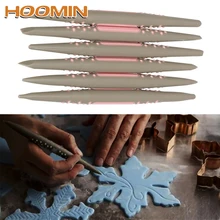 Hoomin Силиконовая ручка для выпечки тортов с помадной начинкой декоративная форма "пирог из резного Пластик мягкой головкой, набор инструментов для формовки гончарные инструменты 6 шт./компл. цветок формы для сладких изделий украшения