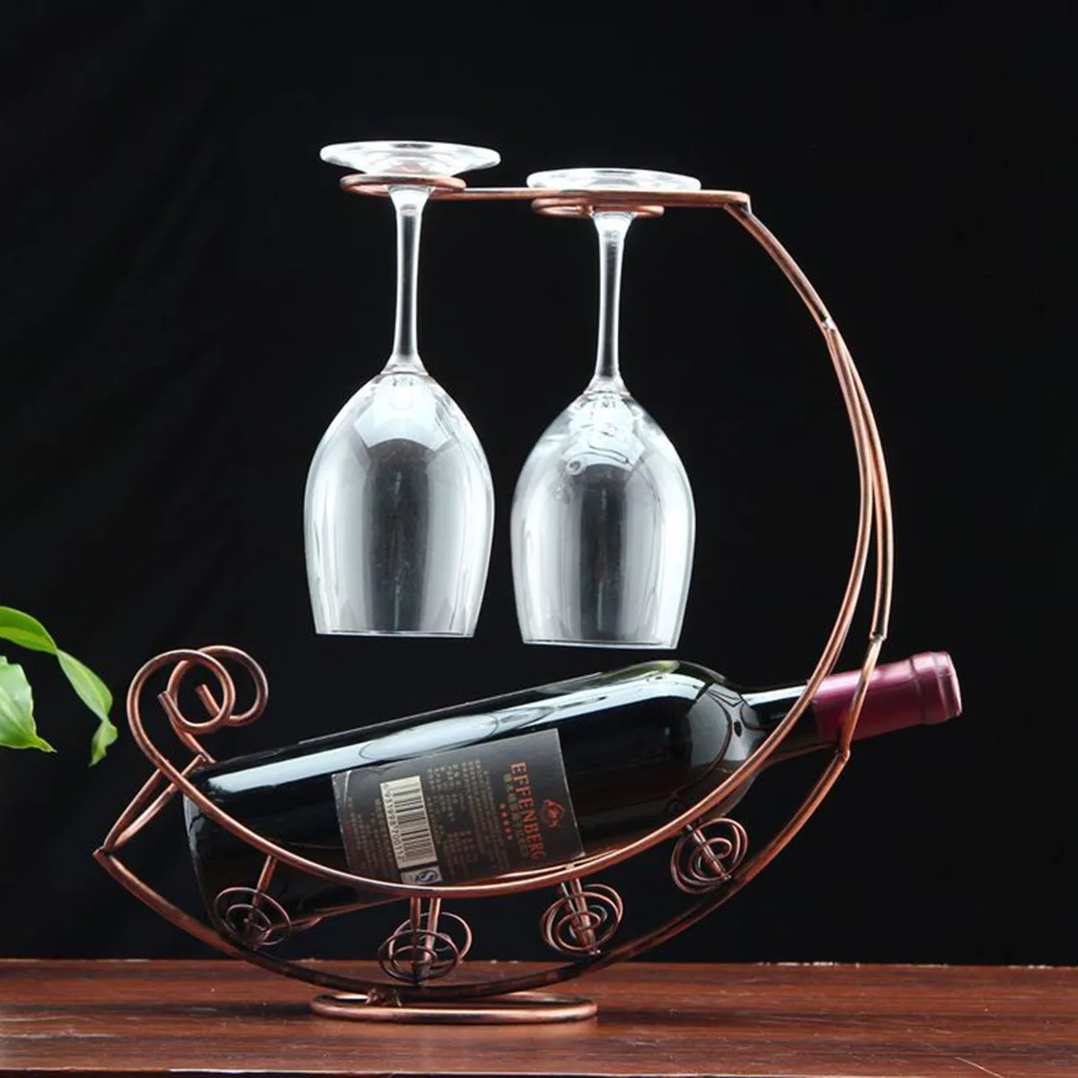 Creative Wine Cups Glasses Hanging Rack (Antique Brass)-in ...
