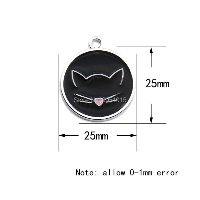 Wholesale 100Pcs Cute Personalized Dog ID Tags Pet  Plate For Animal Collar Accessories Keyrings Engraved Shop Name Metal craft