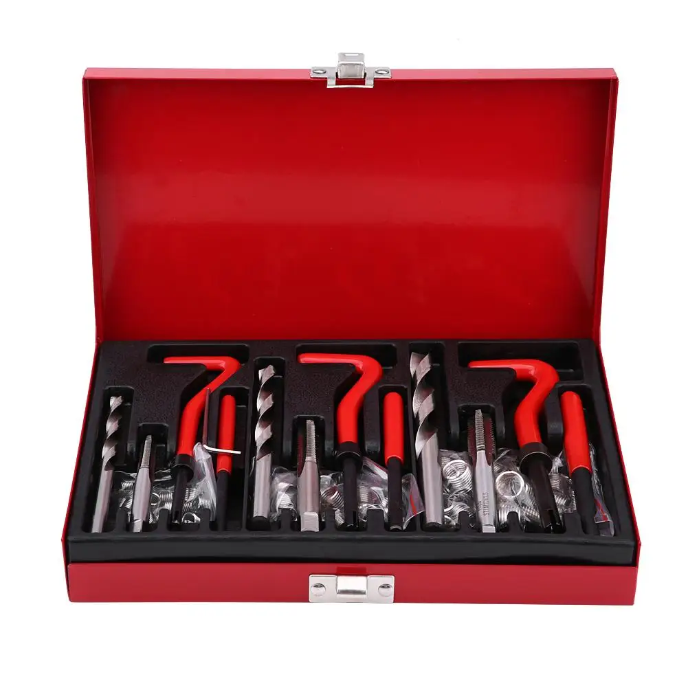 

Oversea 88Pcs Thread Repair Tool Kit M6 M8 M10 Tap Drill Insert Set Alloy Steel Car Motorcycle Accessories