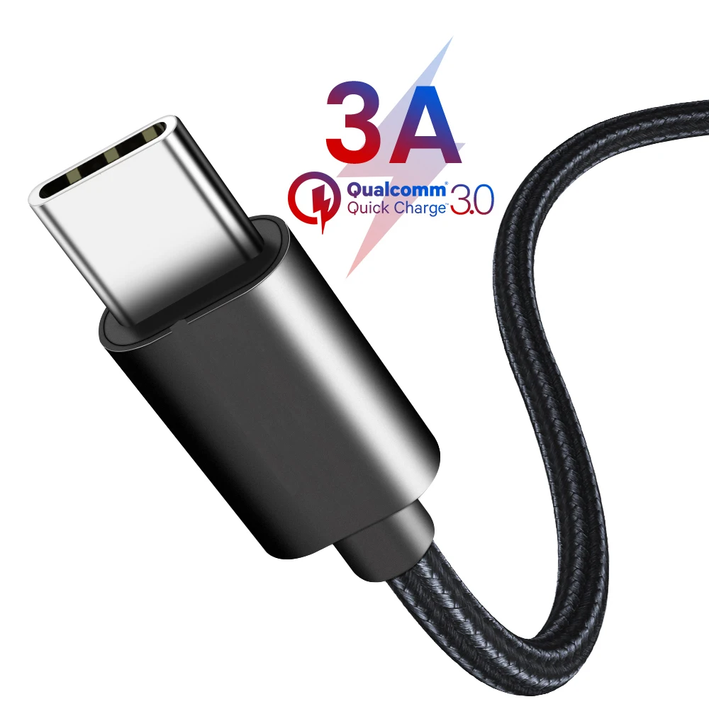 

3A Usb Type C Cable For Xiaomi Redmi Note 7 Fast Charging micro usb cable Type-c Cable For Samsung S9 S8 S10 Plus Note9 2 1.5m