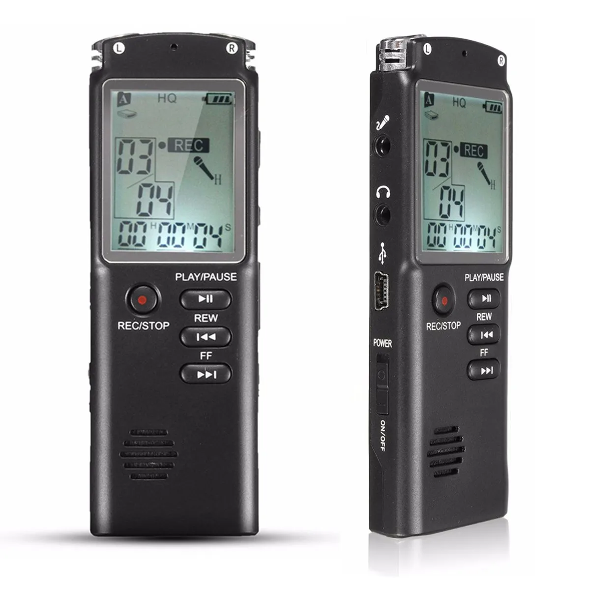 

LEORY Professional 8G Digital Voice Recorder LCD screen Two-way Microphone Sound Recording Noise Reduction Mp3 Player