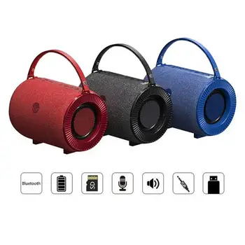 

Wireless Bluetooth Speaker Mini Audio Fabric Portable Innovative Subwoofer Support TF Card U Disk Playback Audio Input Radio
