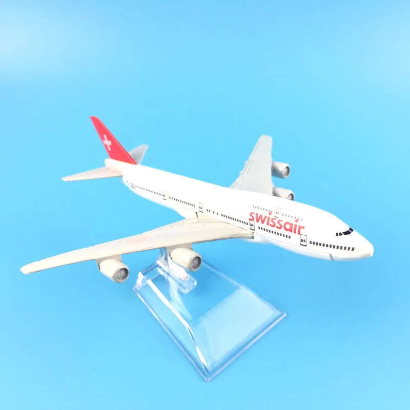 16 см самолет модель самолета Swiss Air Swissair самолетов Boeing 747 1:400 литой металлический