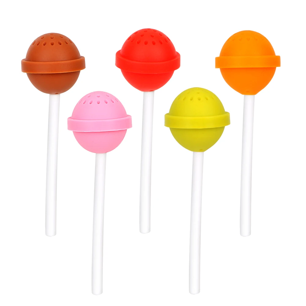 

Lollipop Shape Tea Strainer Leaf Diffuser Silicone Tea Infuser Teaware Kitchen Tools Empty Tea Bag Filter Tea Accessories