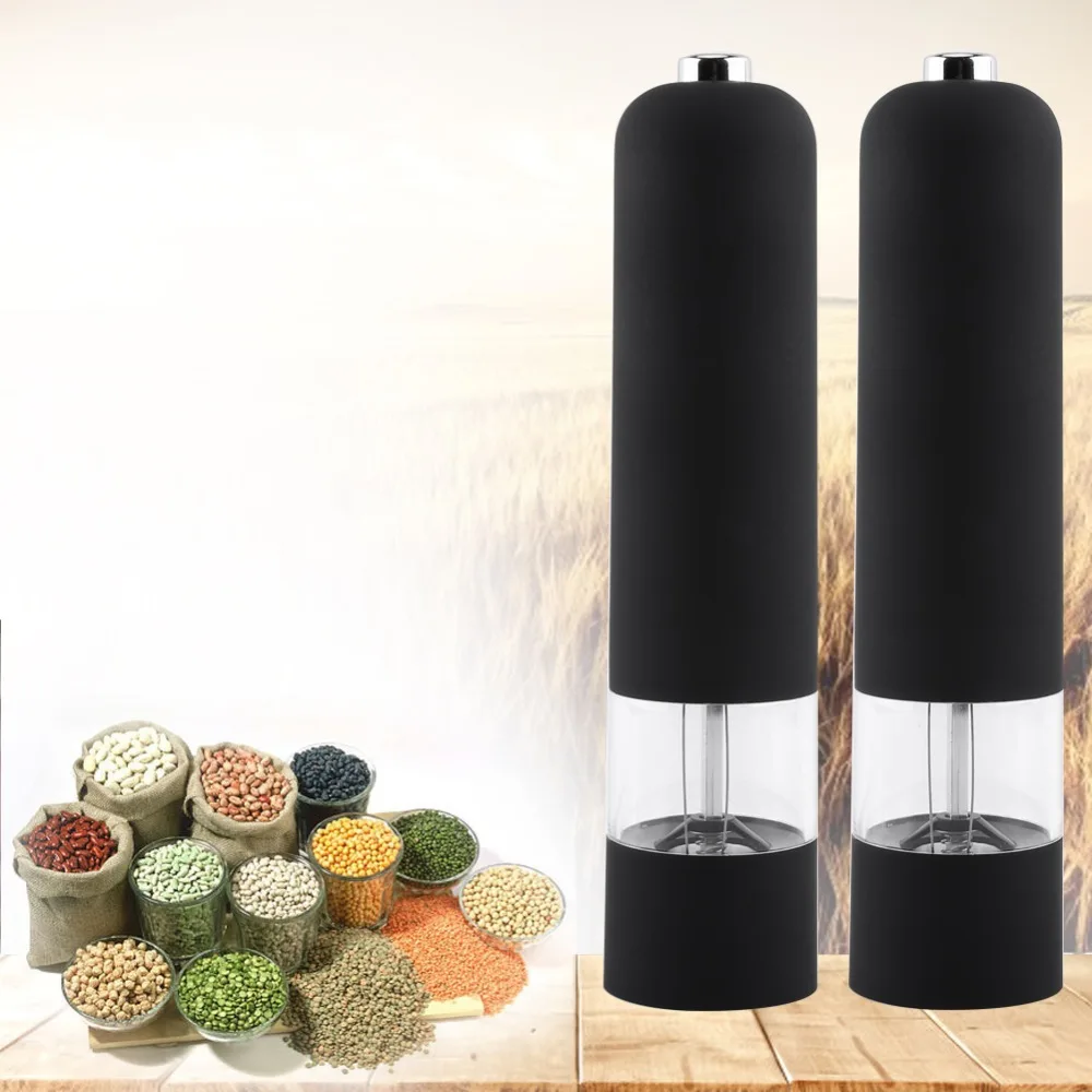 

Electric Salt Spice Herb Pepper Mills Grinder Black Salt And Pepper Grinders Electric Pepper Mill for Kitchen Tools Dropshipping