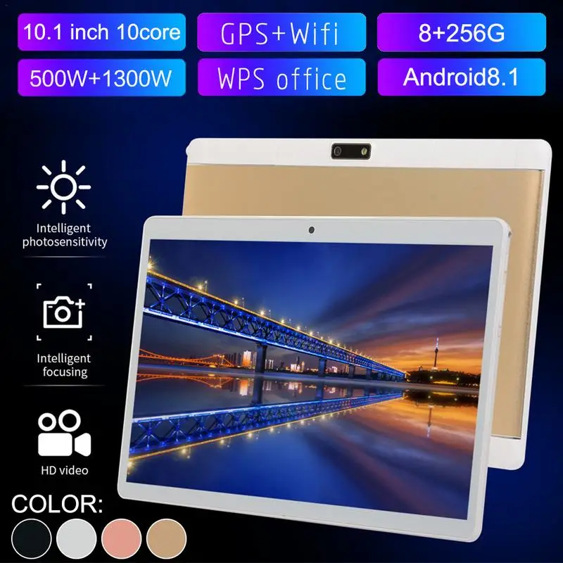 

8G+256G Smart Deca 10.1 inch Ten Core Tablet Android 8.1 HD Screen 3G Wifi Bluetooth PC Laptop Camera Gamepad Gift For Child