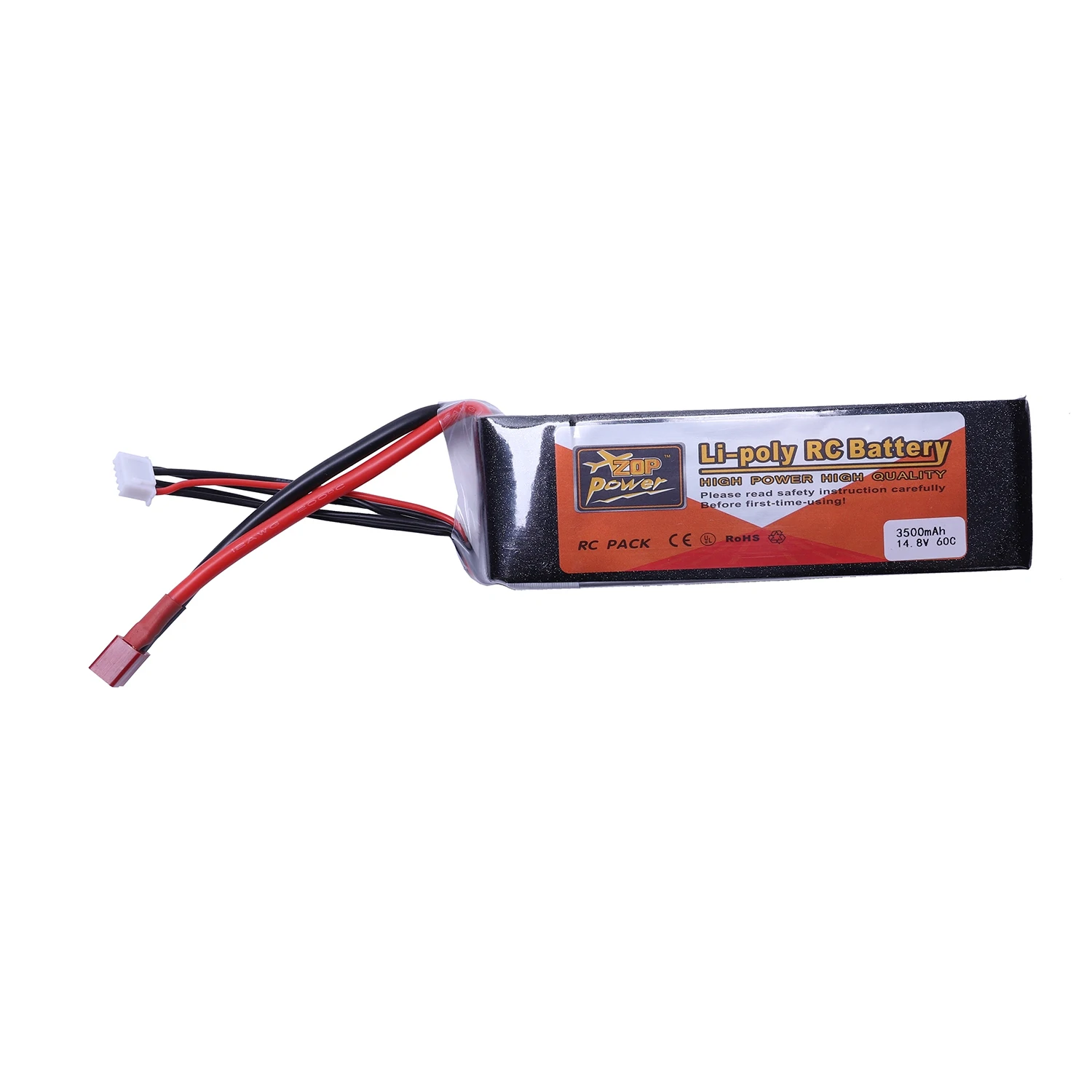 

ZOP POWER 14.8V 3500Mah 60C 4S 1P Lipo Battery T Plug For Rc Drone Boat Rg