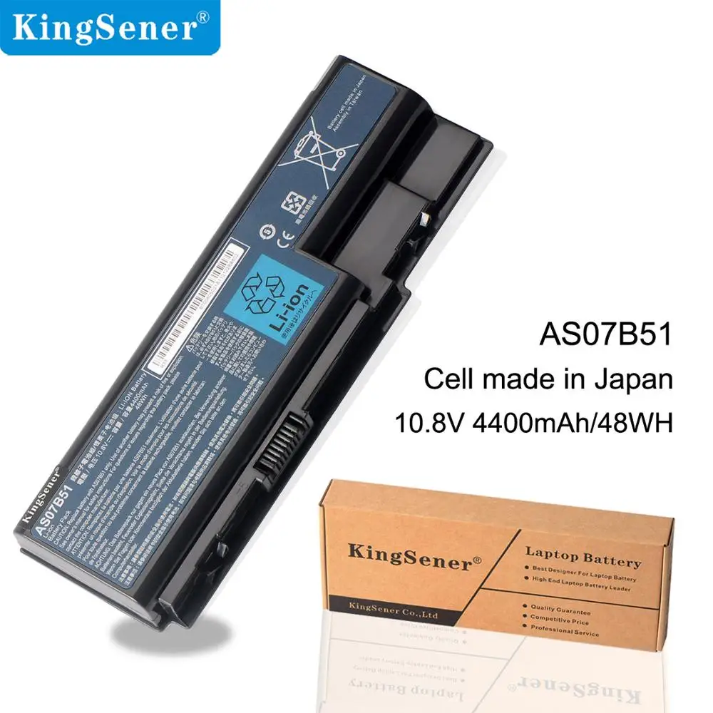 Аккумулятор KingSener для ноутбука Acer 6 ячеек 4400 мАч/48 Вт/ч AS07B51 6930G 8530G 8920G 8940G 5940G 5942G 7530