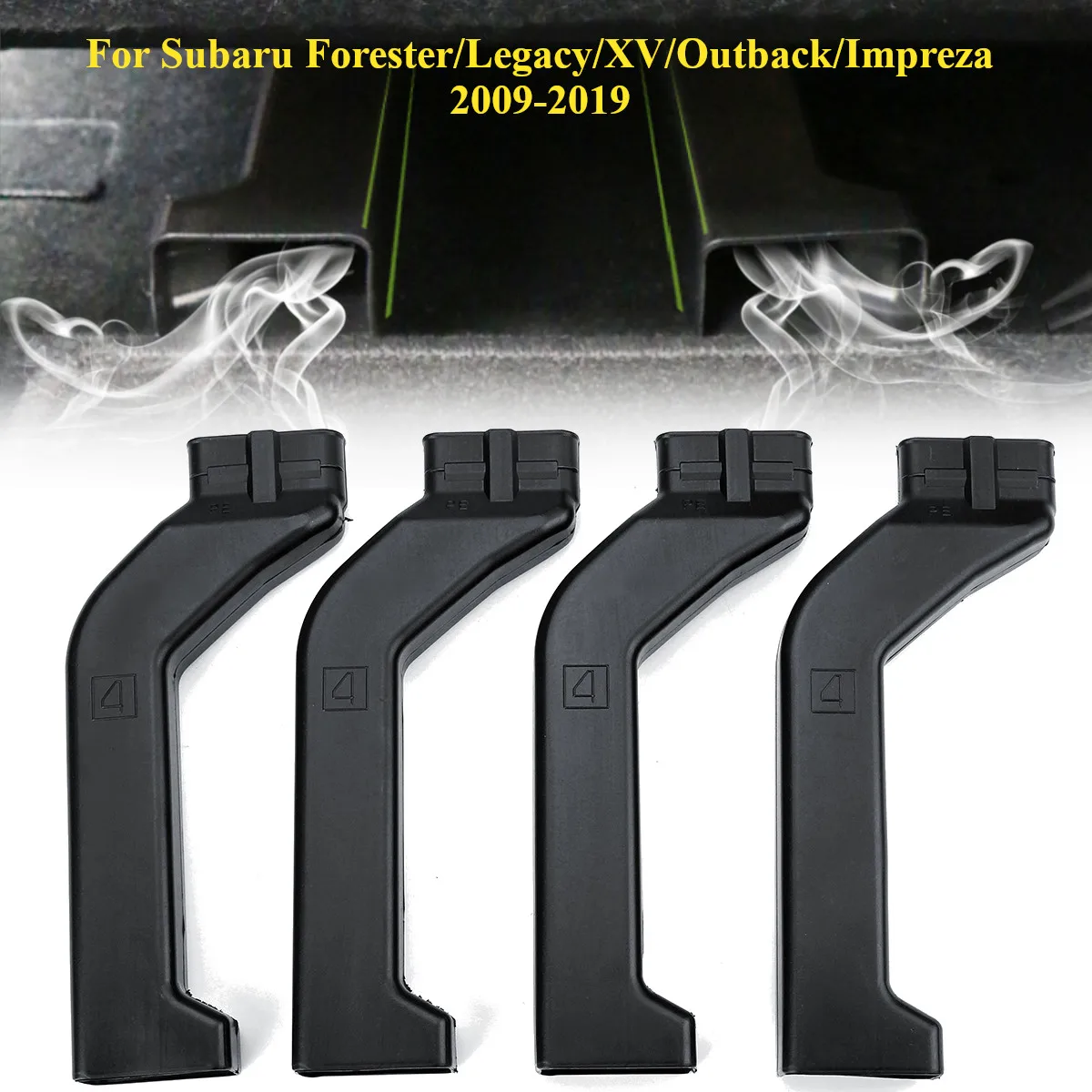 

4Pcs Car Back Seat Air Conditioner Extension Lengthen Tube Pipe For Subaru Forester Outback XV Legacy Impreza 2009-2019