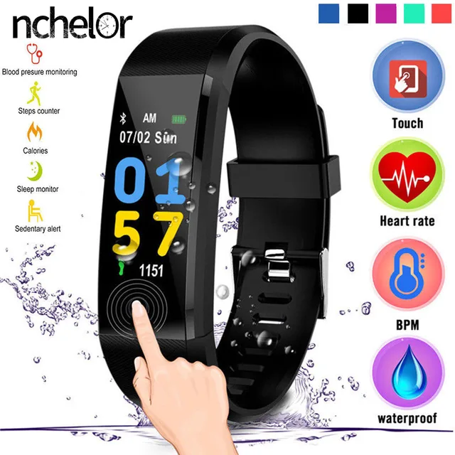 2019 Sport Bracelet Watch Women Men Color Screen IP67 Waterproof Smart Band Hear 2019 Sport Bracelet Watch Women Men Color Screen IP67 Waterproof Smart Band Hear