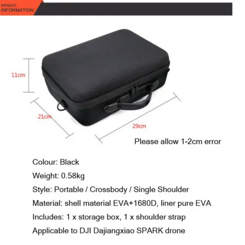 Чехол для переноски сумка для хранения портативный жесткий EVA Дрон аксессуары для DJI Spark