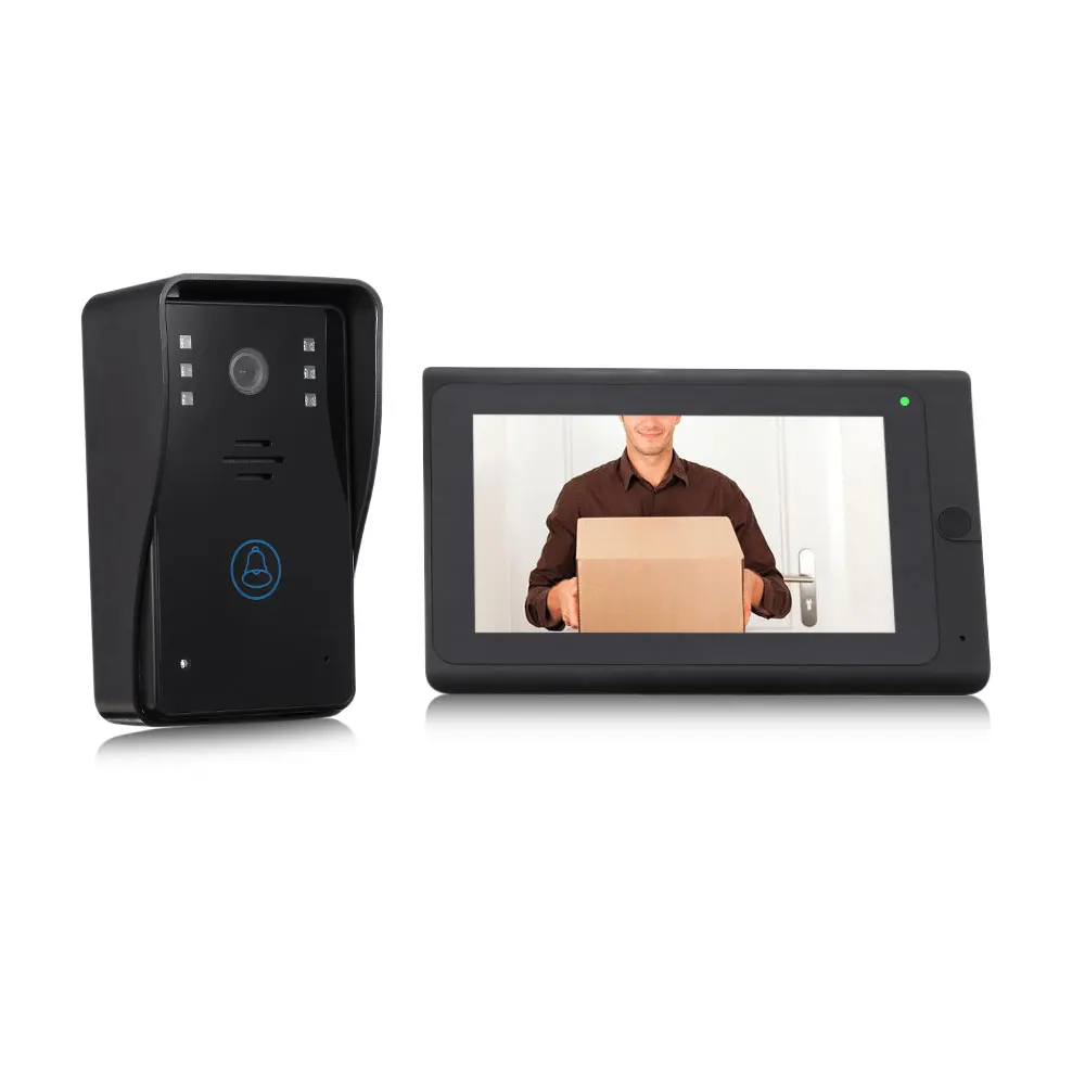 

ACCEWIT SY705BA11 7 inch Wired Wi-Fi Doorbell Video Phone Intercom Entry System Touch Screen with Android System 8 Apps allowed