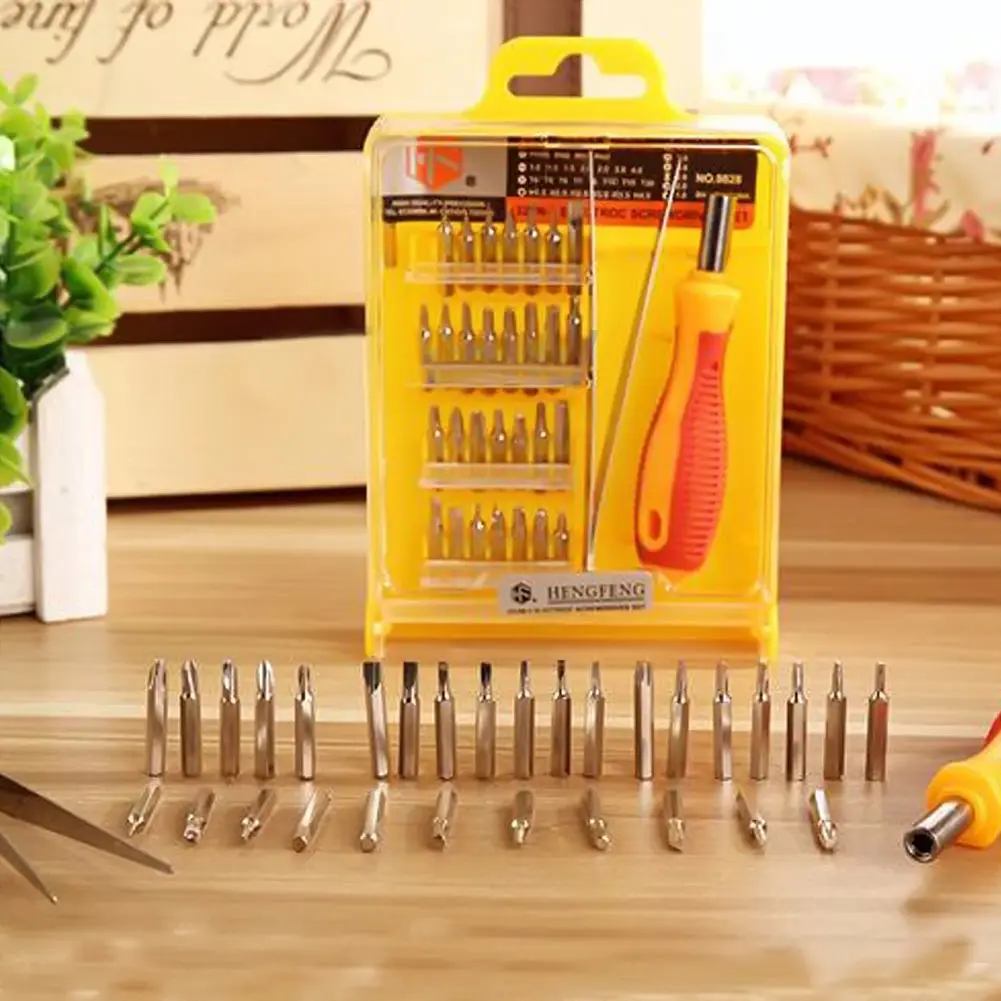 

32 Pcs Screwdriver Bit Set 31 Most Commonly Used Screwdriver Bits + 1 Quick Release Hex Chuck Extension Adapter