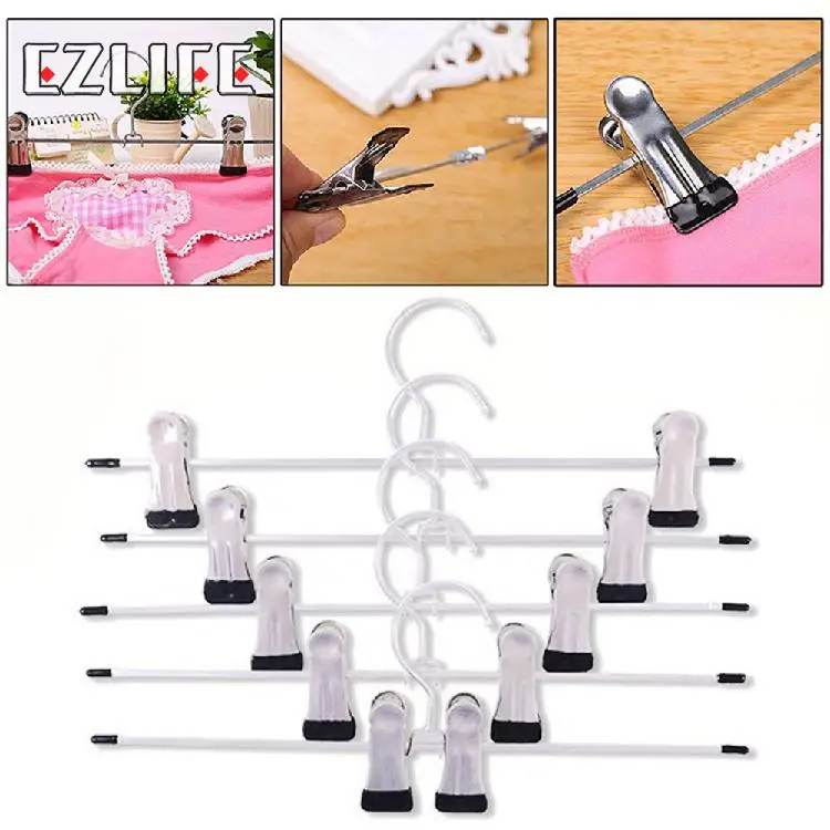 1pcs High Quality Stainless Steel Pants Clip Clothes Stand Hanger Pants