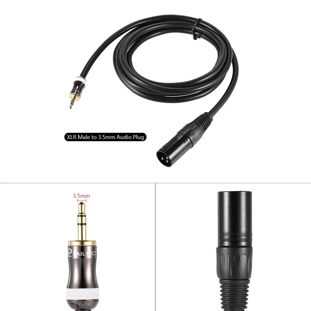 2 м XLR 6 Футов Jack 3 5 мм кабель для аудио микшера PC динамик|Кабели HDMI| |