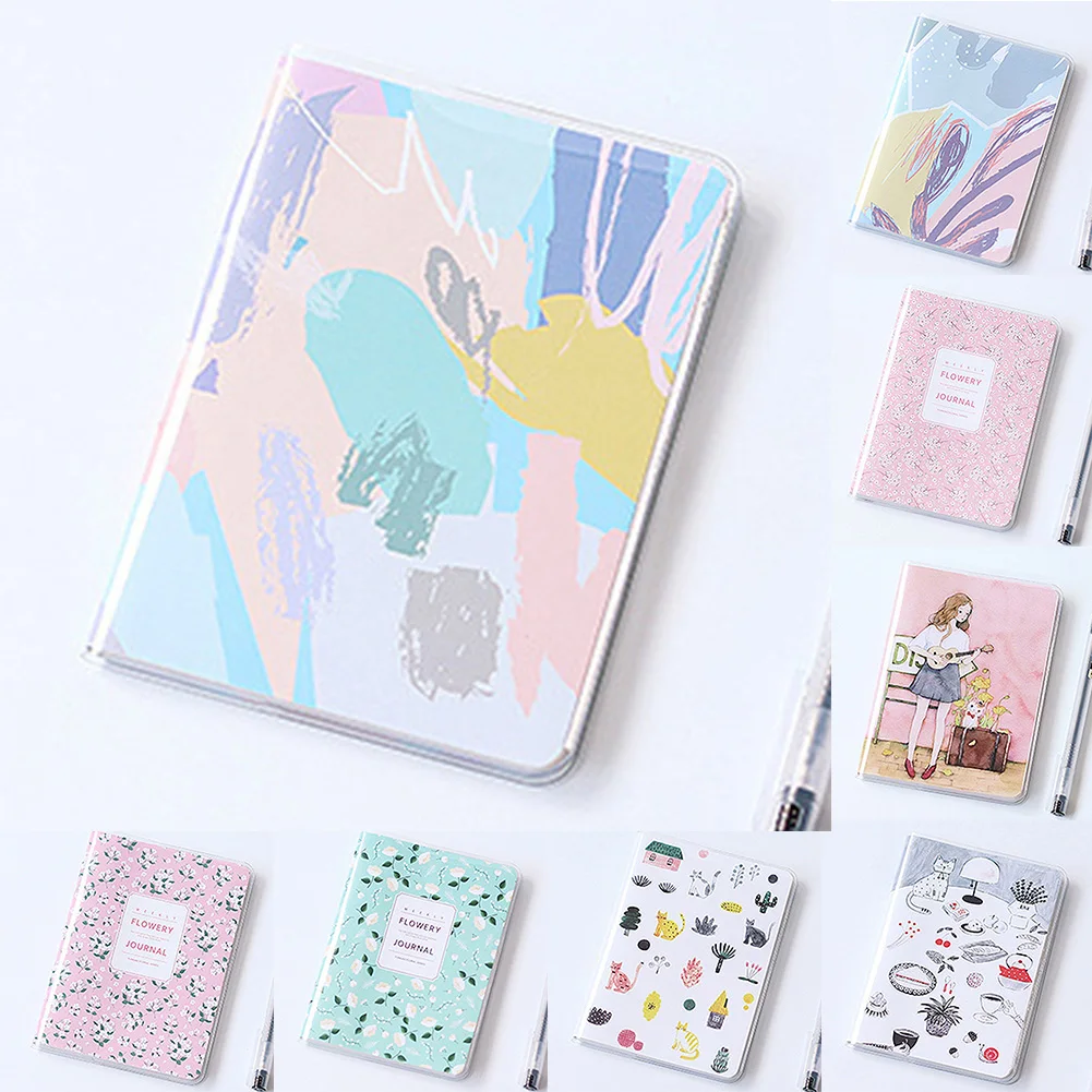 

Weekly Plan Floral Small Notebook Students Diary Book DIY Gift Colorful Inner Page Office Organizer A6 Pocket Supplies School