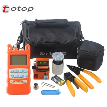 

Fiber Optic FTTH Tool Kits with Fiber Cleaver SKL-60S, -70dBm~+10dBm Optical power meter with VFL 1mW, FTTH Drop Cable Stripper