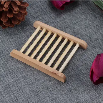 

Wooden Natural Bamboo Soap Dish Tray Holder Storage Soap Rack Plate Box Container for Bath Shower Plate Bathroom