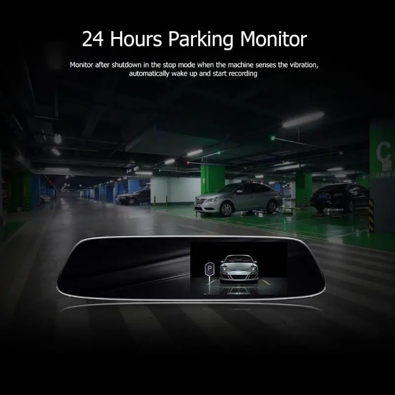 Автомобильный видеорегистратор Anytek T33 5 дюймов IPS зеркало заднего вида DVR камера