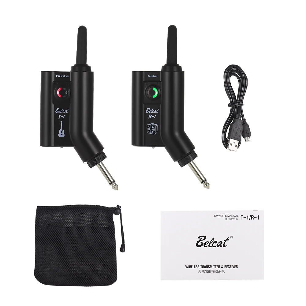 Перезаряжаемая гитарная Беспроводная система Belcat T1R1 UHF электрогитара бас