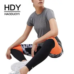 HDY Haoduoyi/2019 г. летняя популярная однотонная простая повседневная спортивная футболка с лямкой на шее