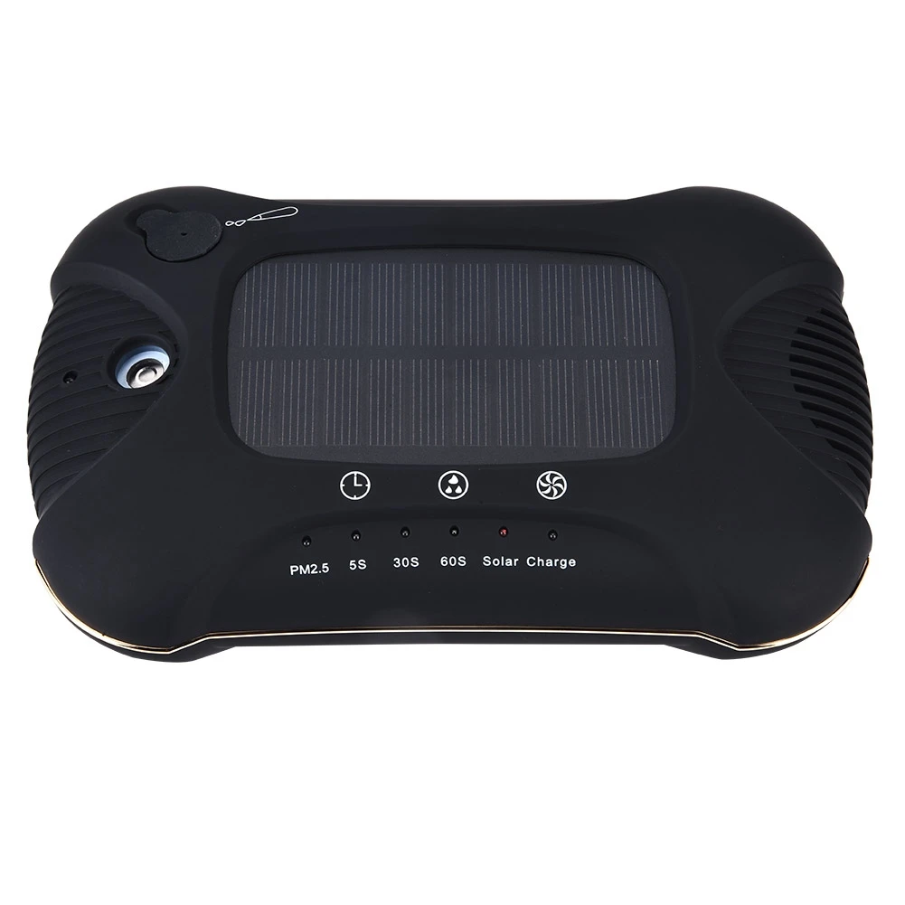 Горячий черный портативный очиститель воздуха на солнечных батареях увлажнитель воздуха очиститель для домашнего автомобиля офис