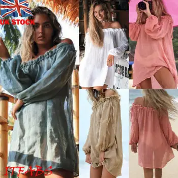 

New Womens Bathing Suit Loose Crochet Bikini Cover Up Swimwear Summer Beach Dress Summer Swimming Sunscreen Smock