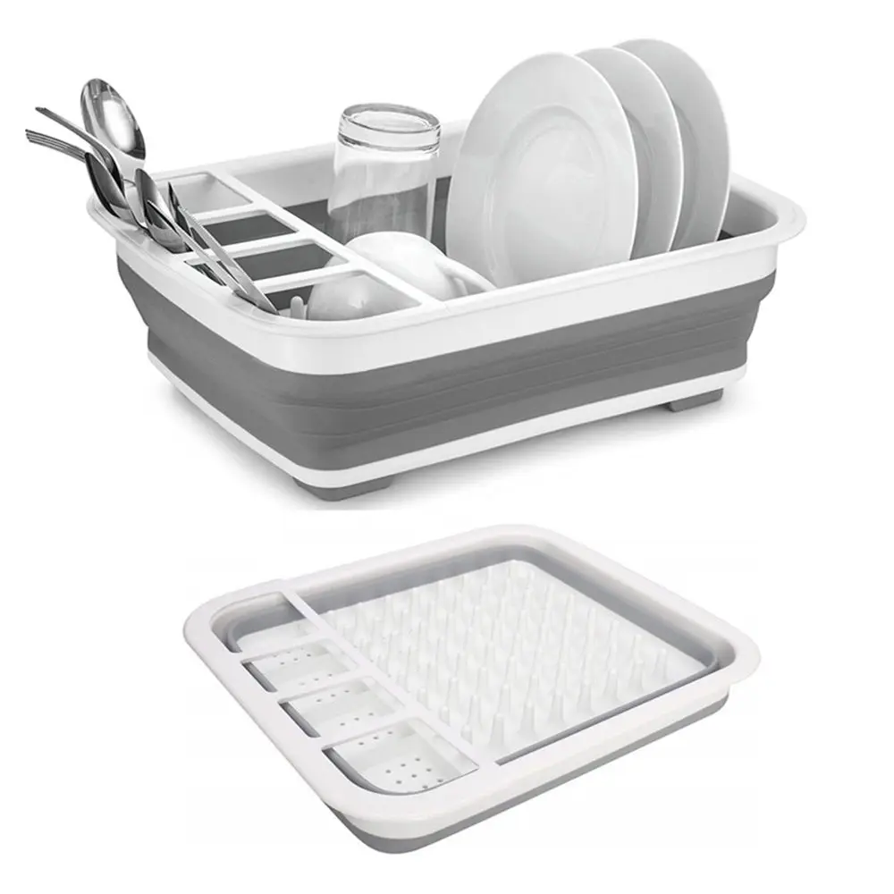 

1 pc Collapsible Sink Kitchen Foldable Storage Colander Strainer Caravan Boat Camping Driner Rack Kitchen Storage Plate Holder