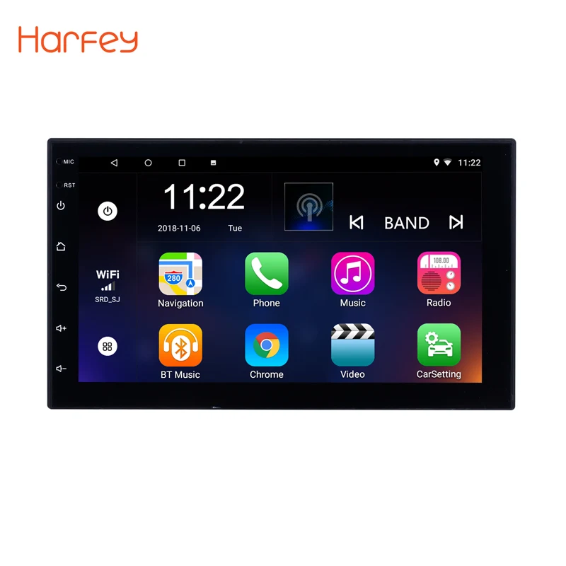 Harfey Автомобильный GPS Радио 2Din Android 7 1 &quotмультимедийный плеер для универсального