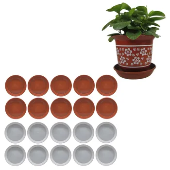 

Behogar 10PCS 13cm Round Plastic Plant Pot Saucer Trays for Indoor Outdoor Garden Office Succulent Potted Plant Flower Bonsai