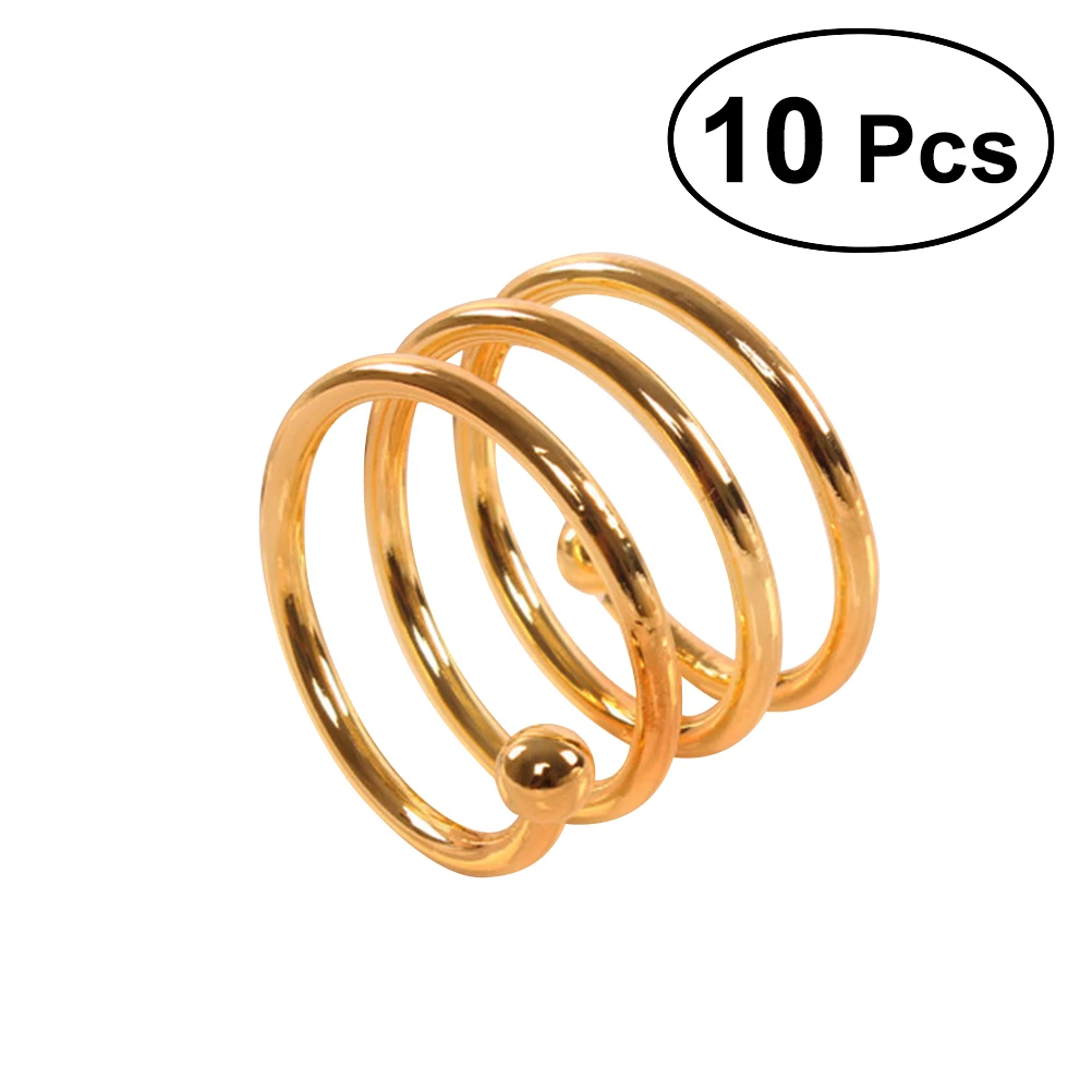 

10pcs Hollow Out Napkin Ring Handmade Serviette Buckle Holder For Wedding Party Dinner