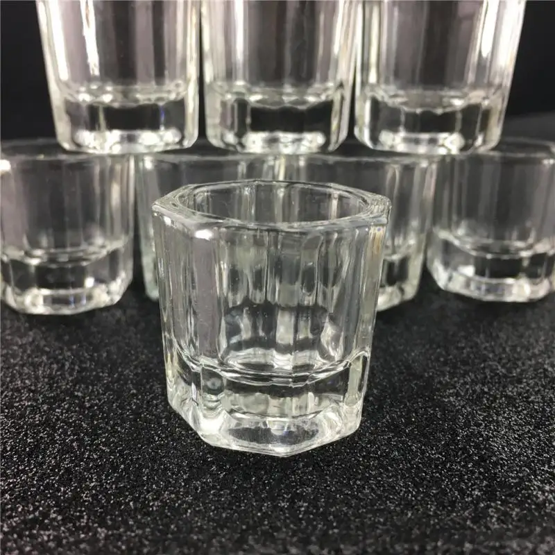 

1 piece Acrylic Acrylic Powder Dappen Dish Crystal Glass Cup for Acrylic Nail Art Clear White Color Transparent