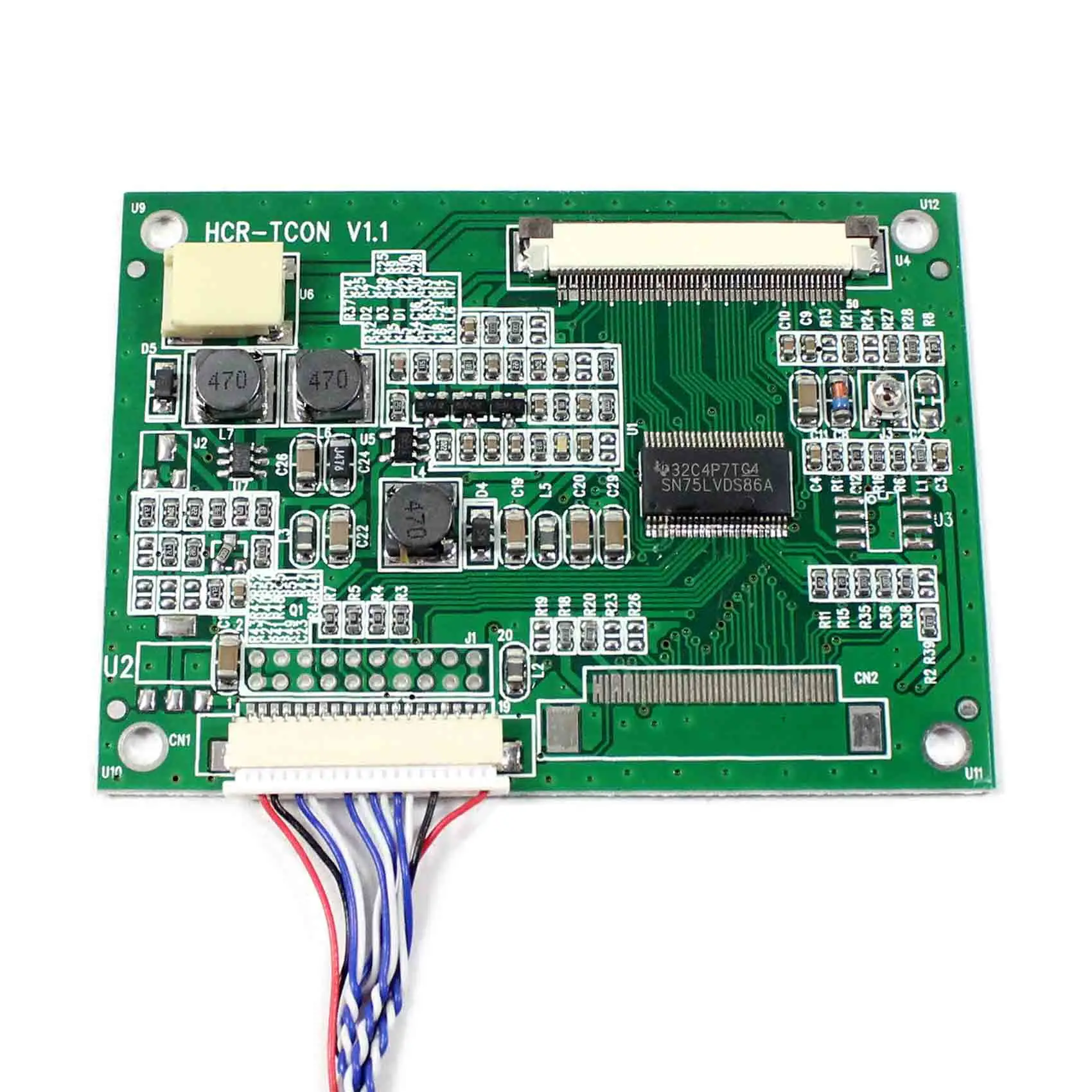 20 контактный LVDS сигнал в TTL с поддержкой разрешения 800x480 800x600 для AT080TN52