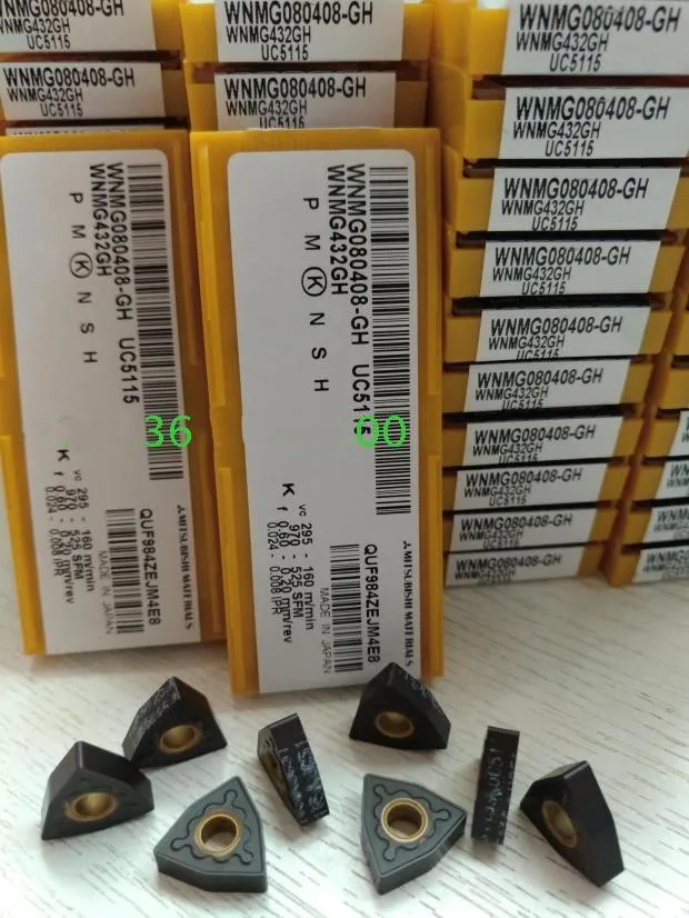 100 шт. карбидная вставка WNMG080408 GH UC5115 внешний токарный нож инструмент CNC|Токарный