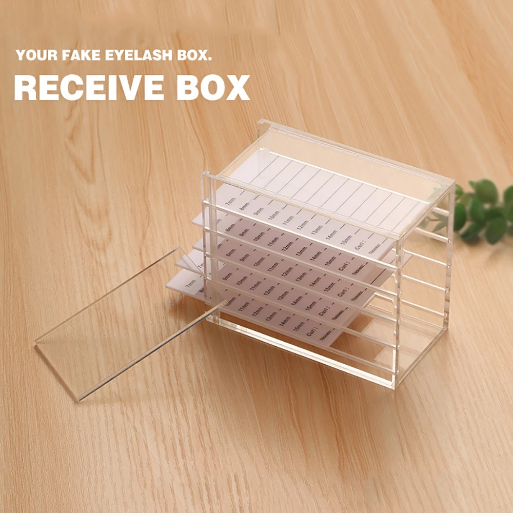 

1pc 5 Layer Eyelash Storage Box Portable Transparent Eyelashes Display Pallet Holder Makeup Organizers Tools Bathroom Storage