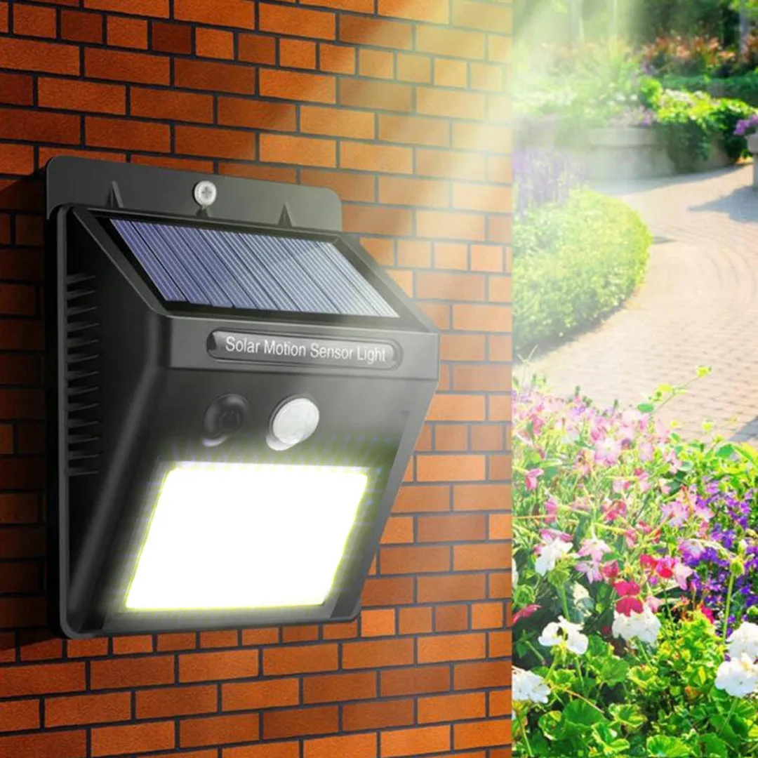 Новейший 48 Светодиодный водостойкий солнечный датчик движения PIR настенный светильник Открытый садовый светильник