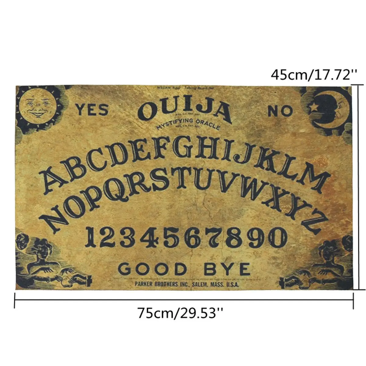 75x45 см Ouija Коврик для двери художественный дизайн с рисунком ковер из полиэфирного волокна для зала спальни классный коврик нескользящий модный ковер