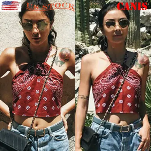

2019 Summer Womens Casual Summer Halter Neck Loose Vest Tank T-Shirt Sleeveless Tops Blouses