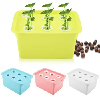 

6 Holes Hydroponic System Grow Plant Flower Deep Water Soilless Culture Box 1 sets 220V/110V Plant Site Hydroponic Systems